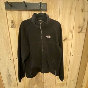 The North Face Fleece Jacket/Black Full Zip Up/ Mens Large